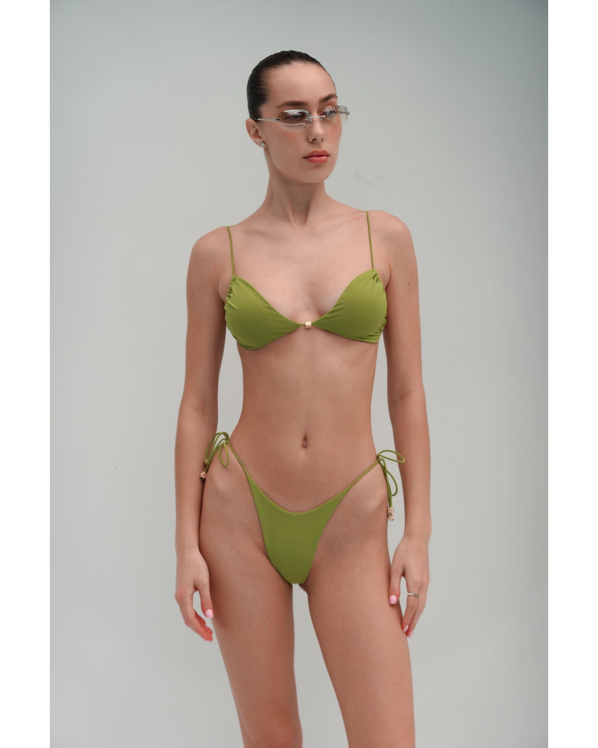 VIVI Olive Green One-piece Swimsuit