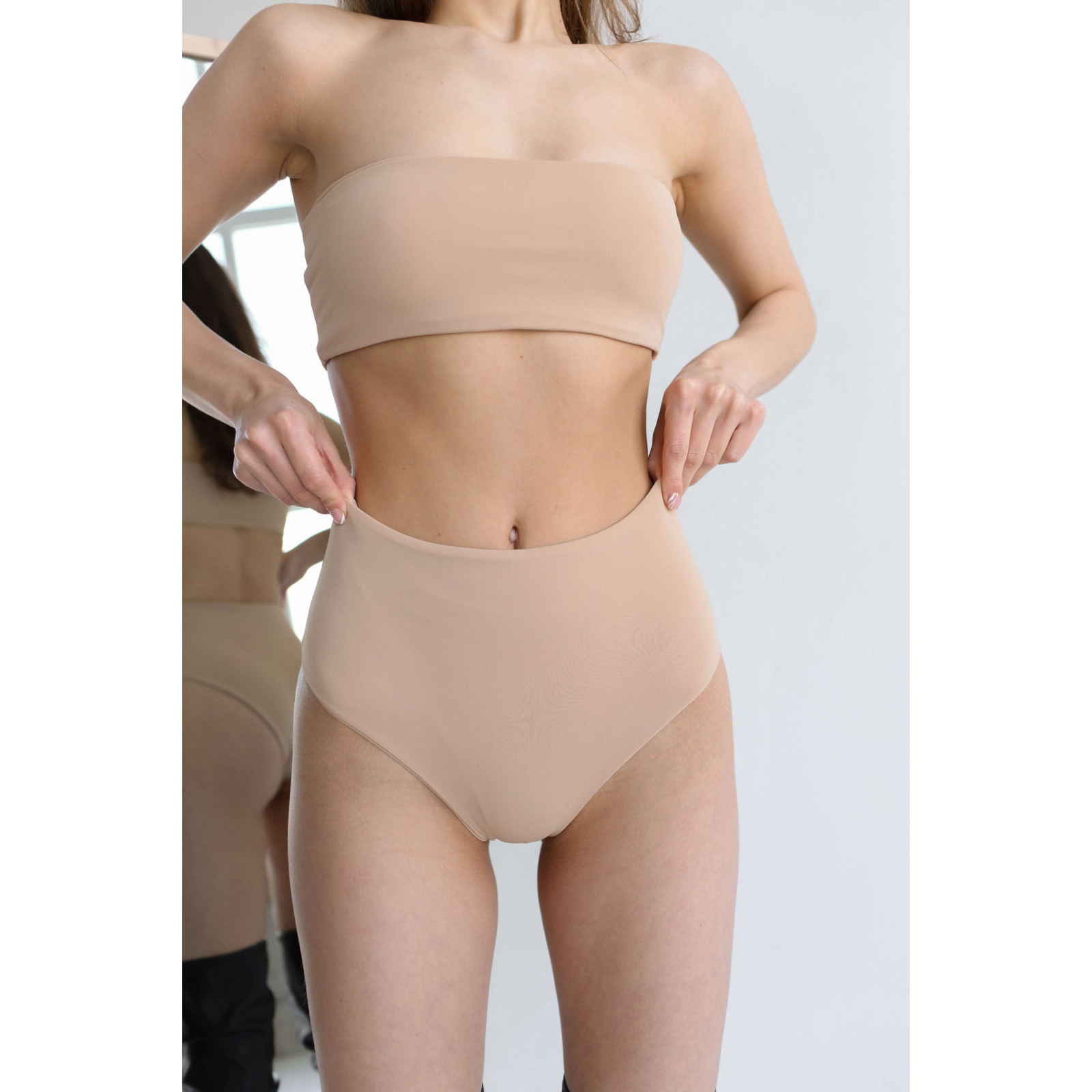 Swimsuit bandeau tenero Beige