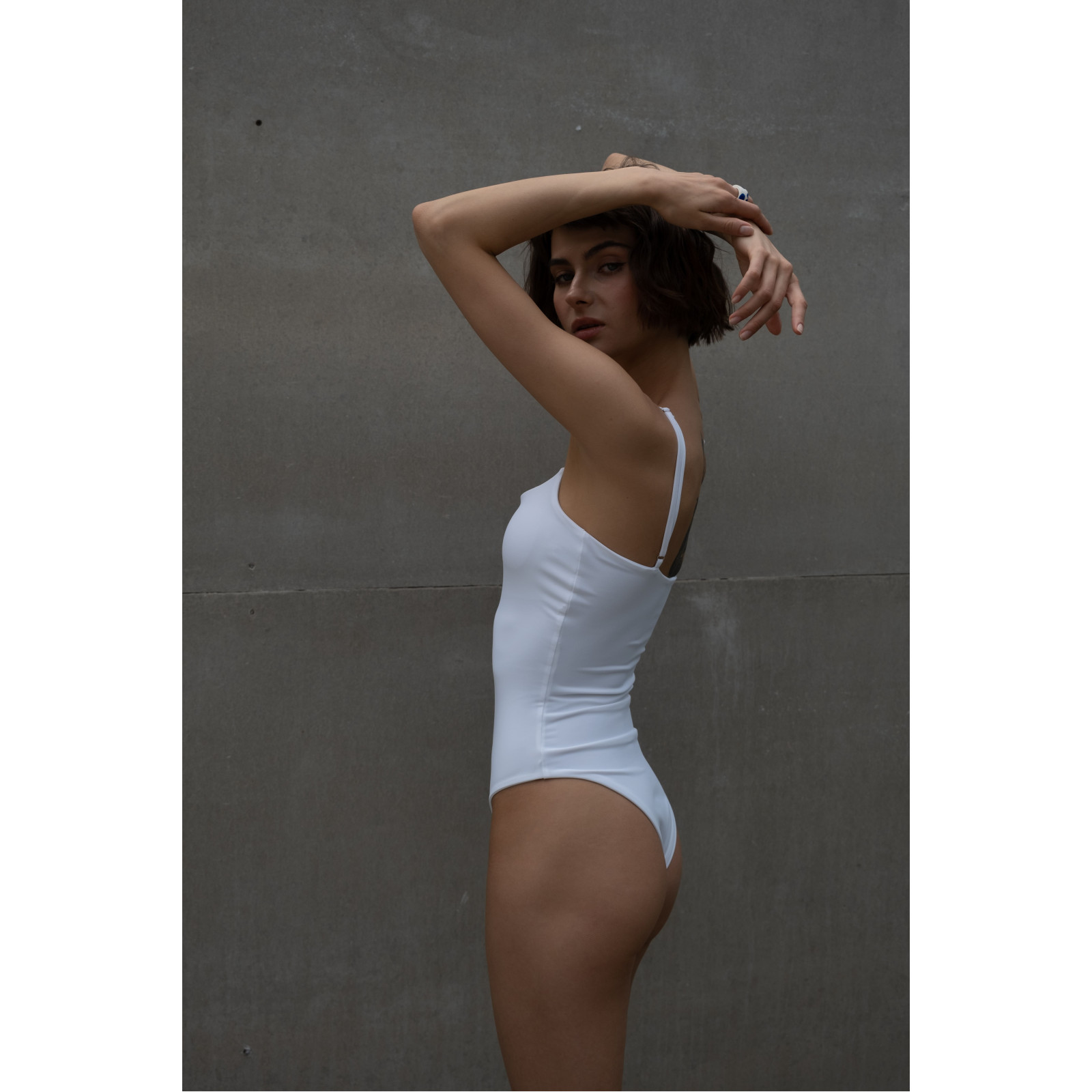 One-piece swimsuit female tenero white