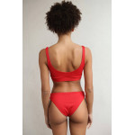 Swimsuit in a hem tenero Red