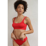 Swimsuit in a hem tenero Red