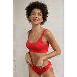 Swimsuit in a hem tenero Red