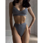 Knitted underwear with cups Gray
