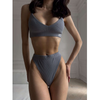 Knitted underwear with cups Gray