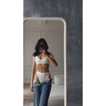 White knitted underwear with cups