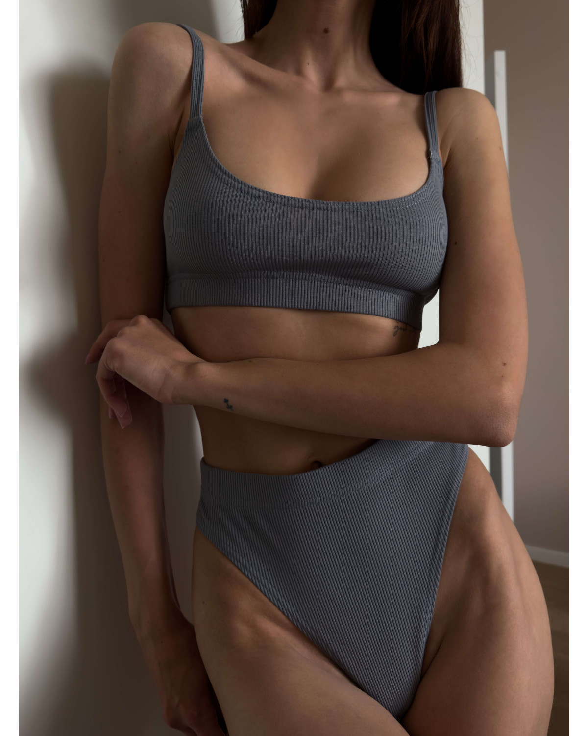 Knitted linen Gray