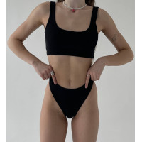 Knitted linen Black