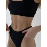 Knitted linen Black